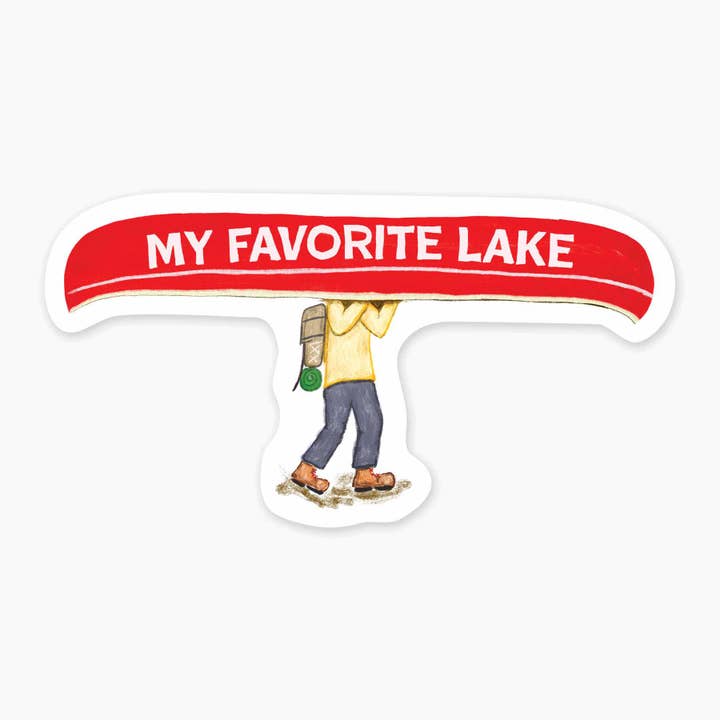 Portage - Autocollant nominatif de 3 po pour la vente par Nice Enough Stickers