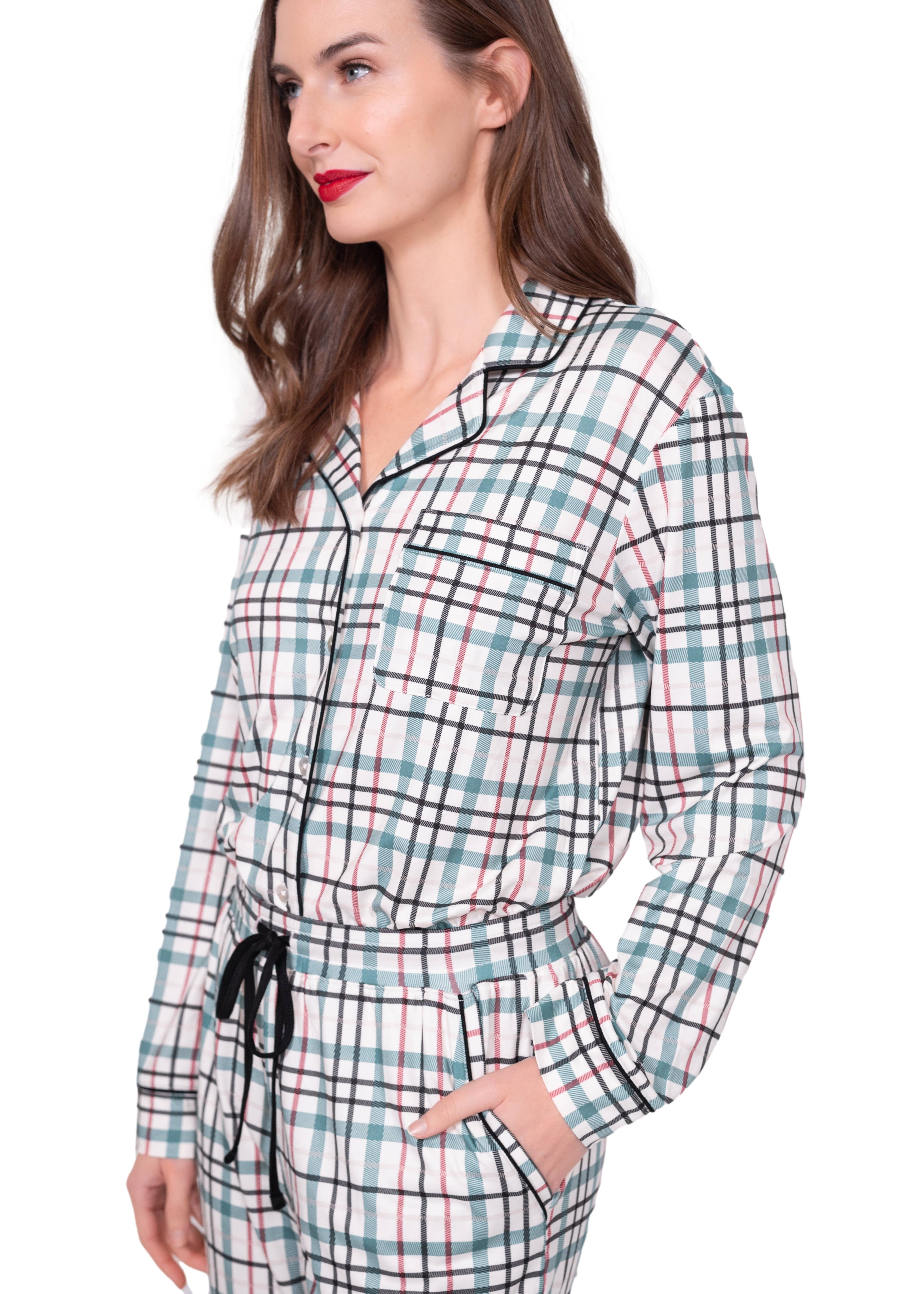LATTELOVE - Wholesale Sleepwear Set - Women's - LS NOTCH COLLAR TOP & JOGGER PAJAMA GIFT SET7