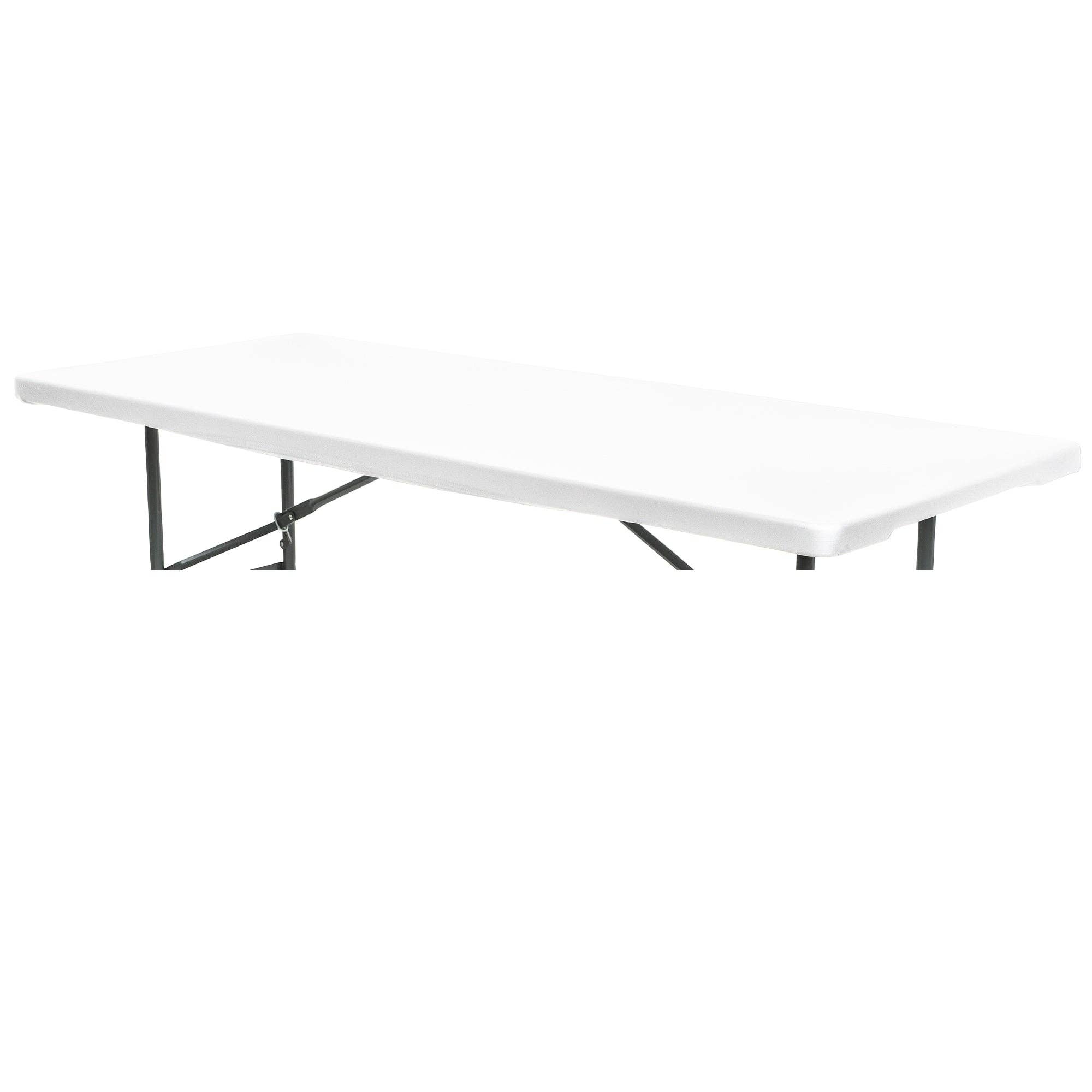 Portofino International Trading, USA - Wholesale Tablecloth - Rectangle Fitted Spandex Tabletop Cover 6ft Table - White0
