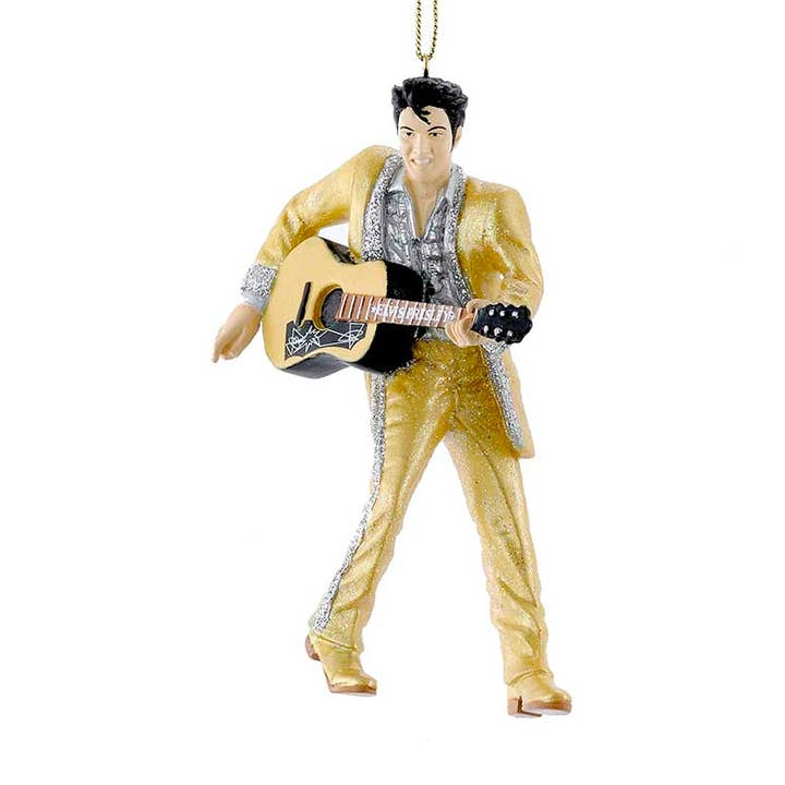Kurt S. Adler, Inc. - Wholesale Ornament - 4.5"RESIN GOLD SUIT ELVIS W/GUITAR