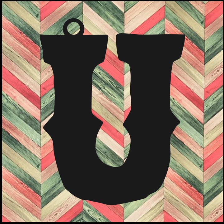 Metall prydnad bokstav U - 2 för wholesale av Designed With Sparks