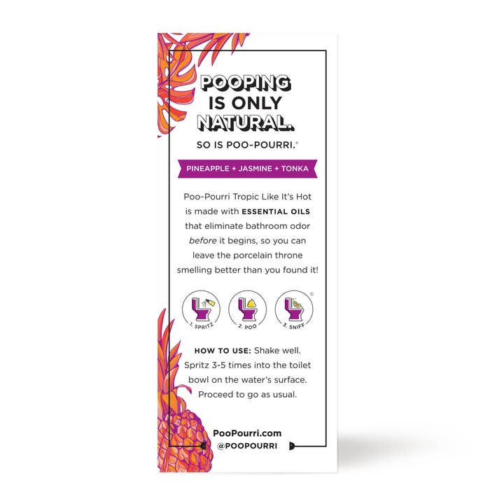 ~Pourri - Wholesale Toilet Spray - Poo~Pourri Tropic Like Its Hot® 2oz, Toilet Spray