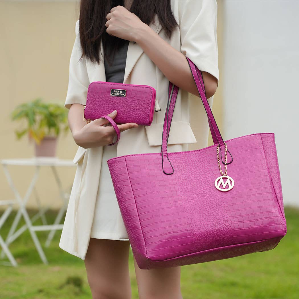 MKF Collection - Vente Tote bag – femme - Ensemble fourre-tout et portefeuille surdimensionné Sadie pour femmes de Mia K13