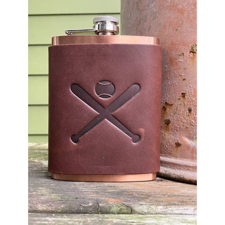 Baseball Bats Leather Wrapped Flask for wholesale by Jimmyrockit