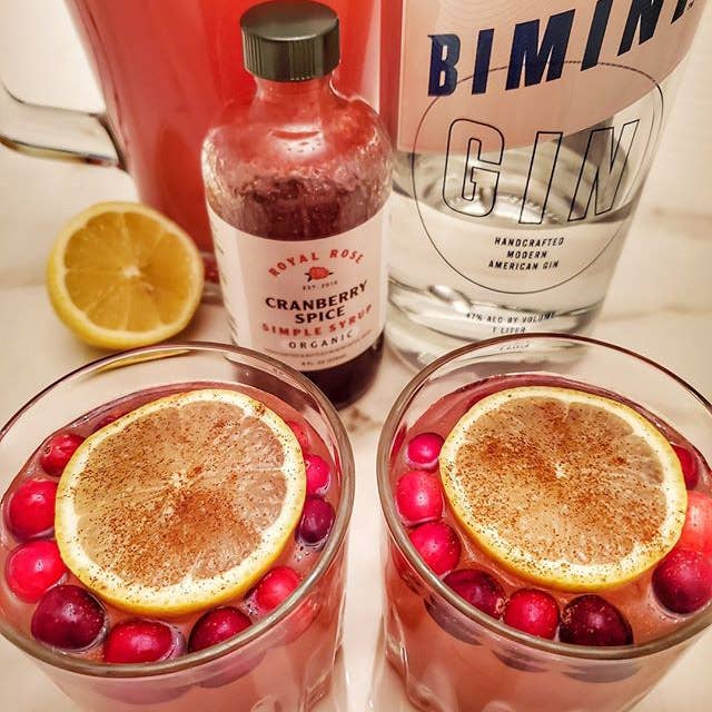 Royal Rose Syrups - Wholesale Cocktail Mix/Syrup - Cranberry Spice Organic Simple Syrup 2oz4