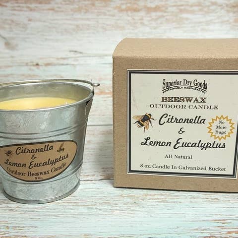 Superior Dry Goods - Wholesale Outdoor Candle - Citronella Mosquito Bucket Candle | Beeswax/Lemon Eucalyptus3