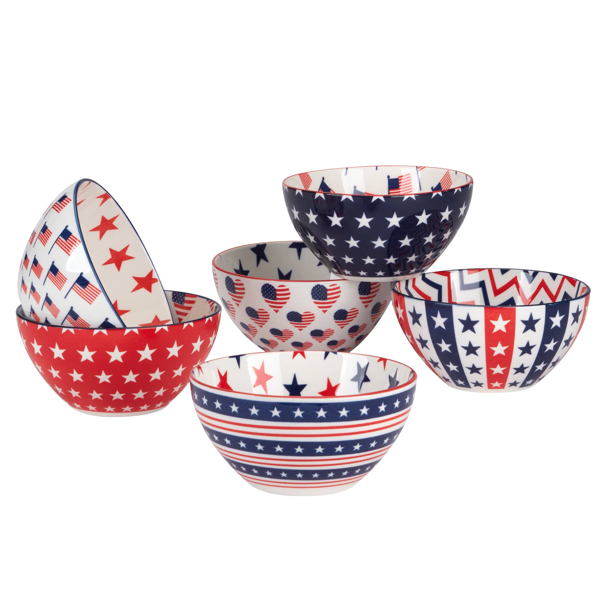 Certified International - Wholesale Kom - Patriottische tampondruk. 5 inch Bowls asst.0