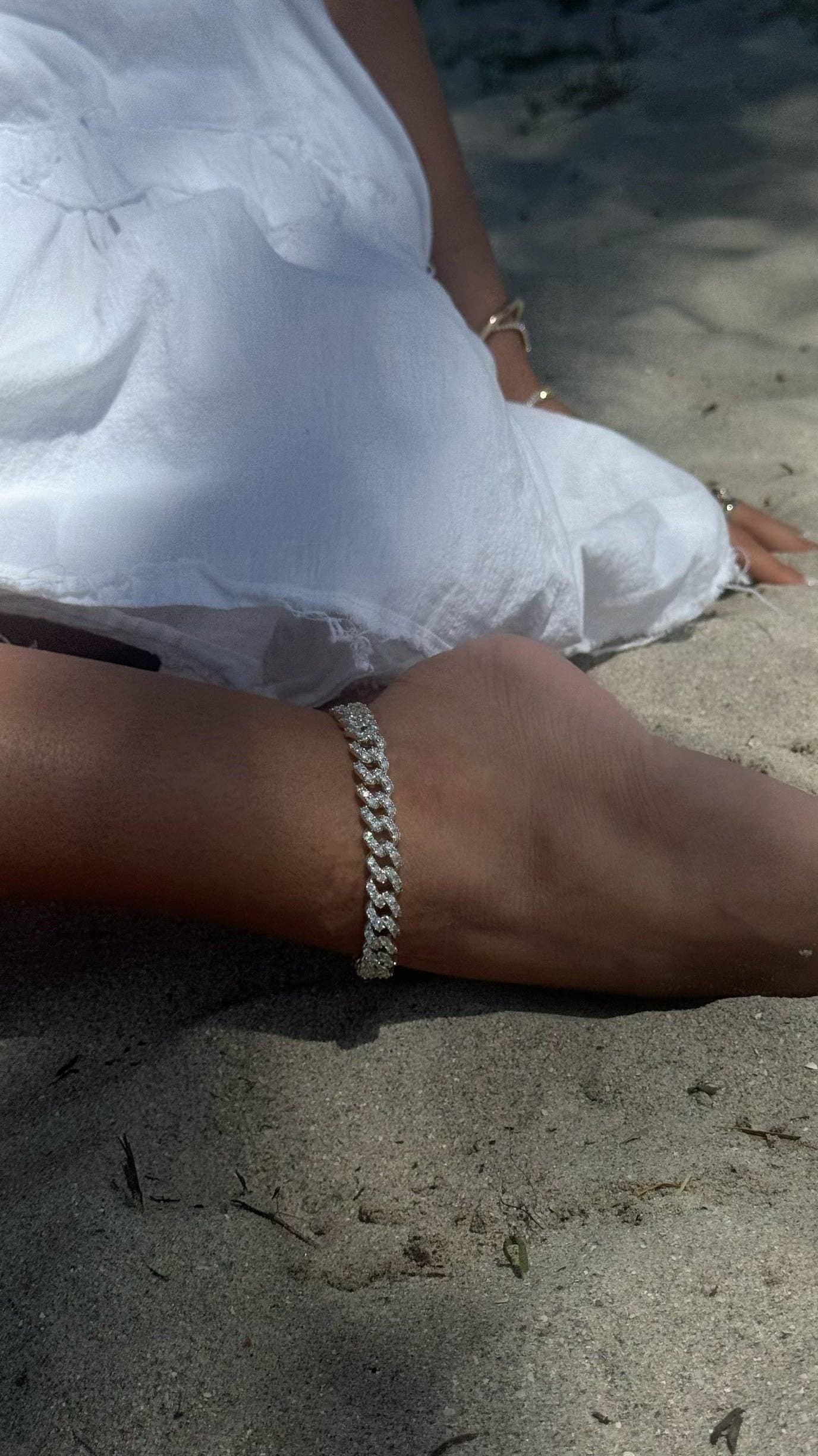 Kasa Karly - Wholesale Anklet - CUBAN LINK KRYSTAL ANKLET4
