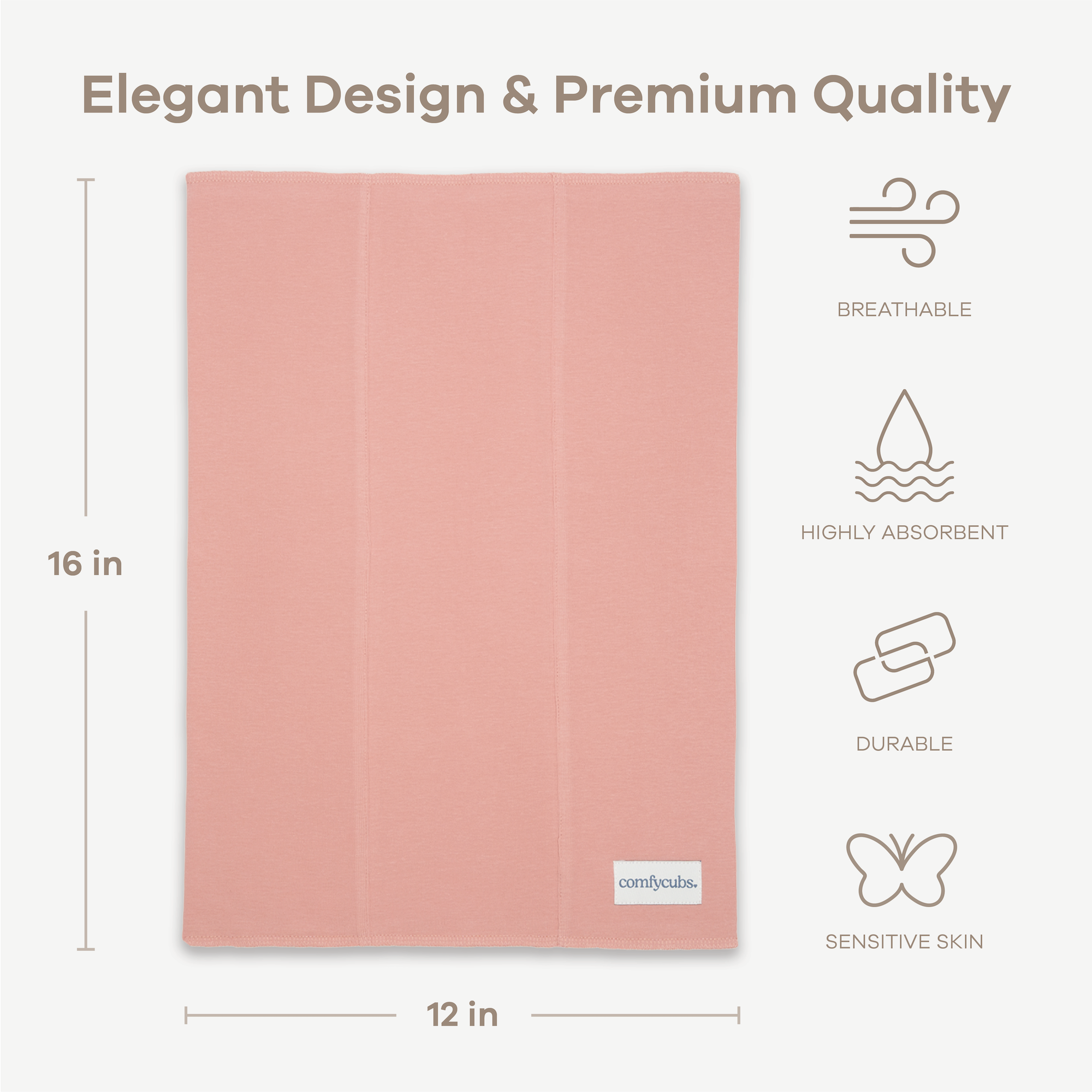 Comfy Cubs - Wholesale Burp Cloth - Baby - Baby Burp Cloths Set, Large 6-Layer, 100% Cotton Comfy Cubs21