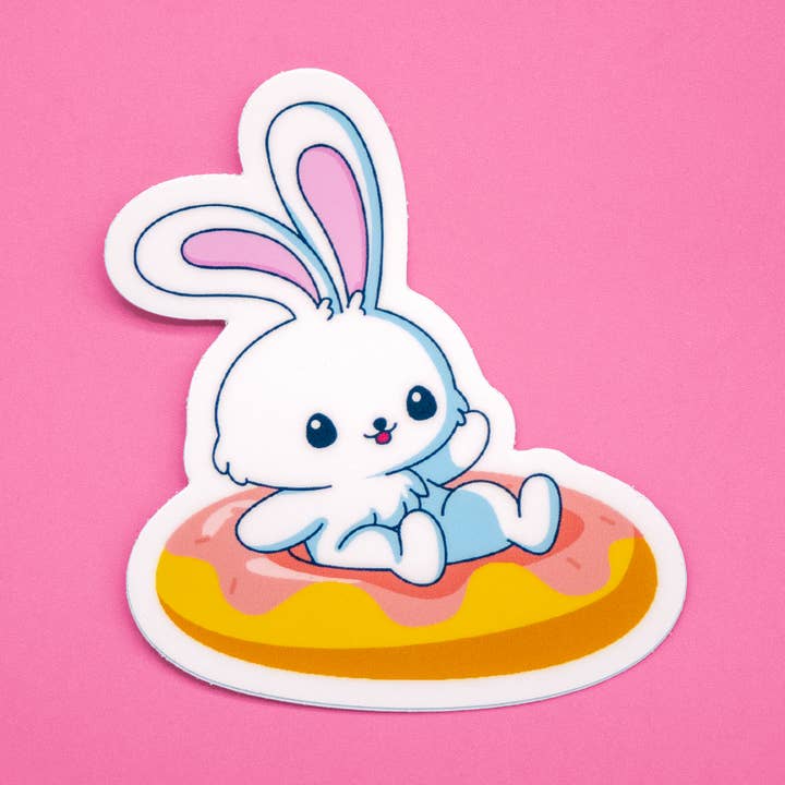 Tubin' Rabbit Sticker - Alphabet Crossing for wholesale by Arona