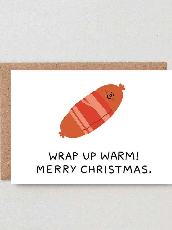 Klä dig varmt julkort för wholesale av Wrap (US duties paid)