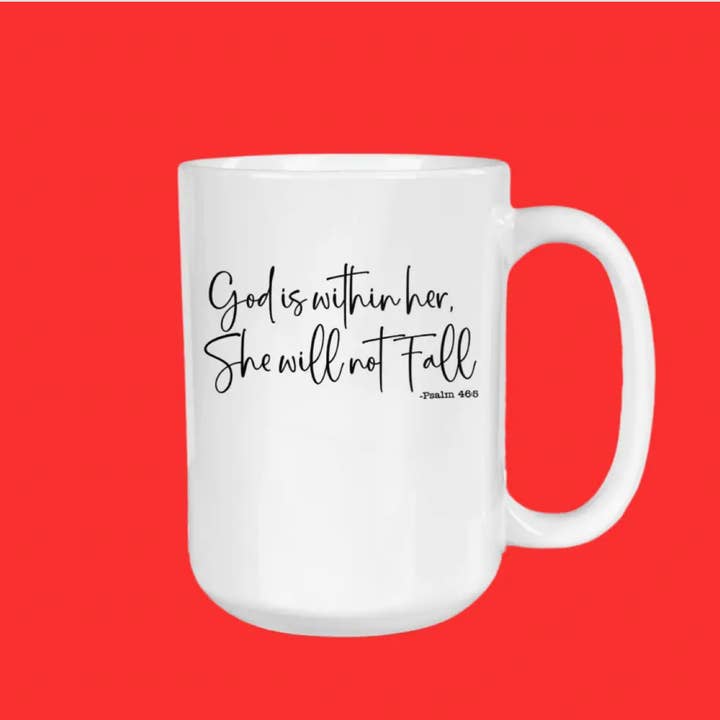 Gud är med henne, kaffemugg, skrift, kristen gåva för wholesale av The Sip Society