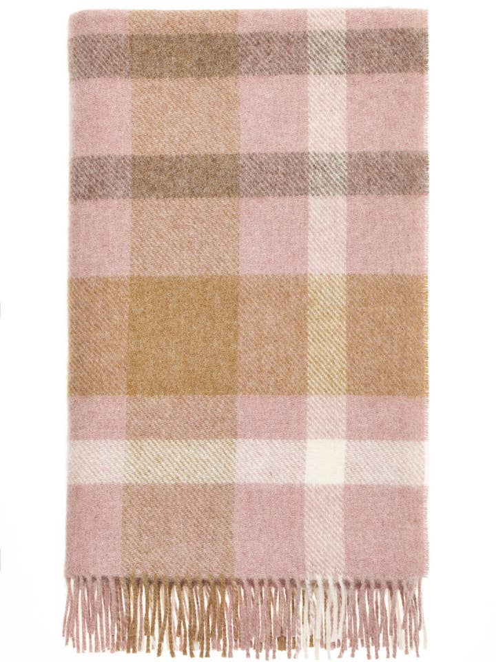 Britse Wol Hedendaagse Geruite Deken voor wholesale door Bronte by Moon