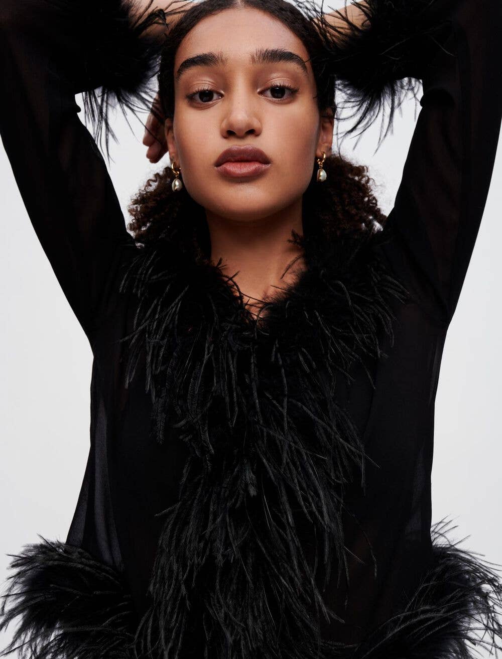 Feather Snap – wholesale Cuff bracelet – Feathersnap® JUMBO Ostrich Feather Cuff Bracelet Pair15