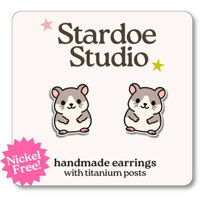 Hamster Earrings for wholesale by Stardoe Studio