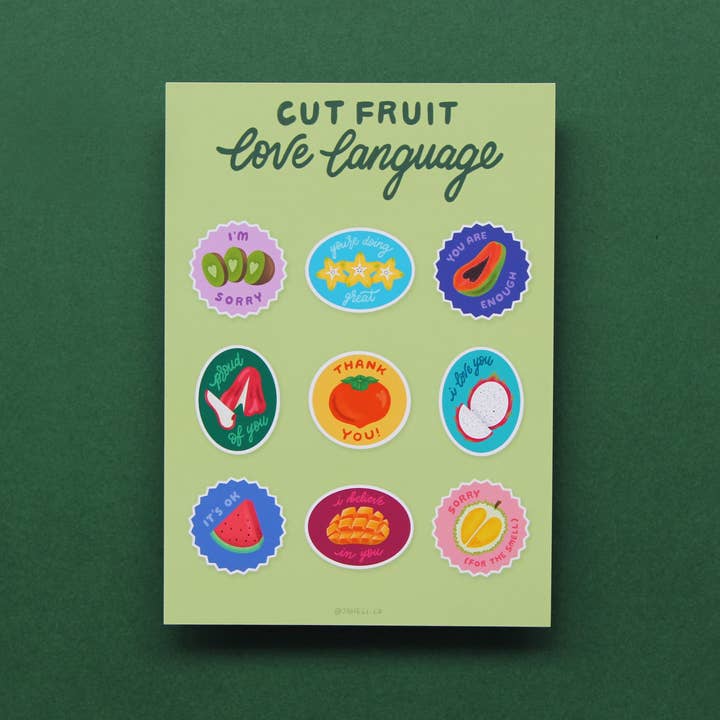 JaneLi.Co - Wholesale Art Print - Cut Fruit Love Language Art Print1