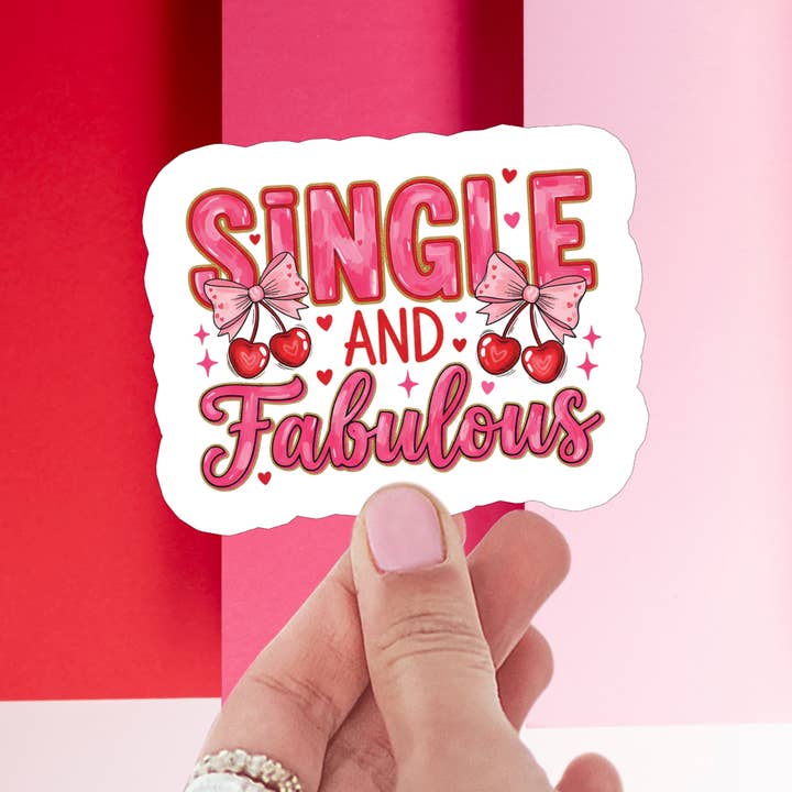 Funny Cute Anti Valentine's Day Waterproof Vinyl Sticker for wholesale by Stickers+ X Ashley Bexar