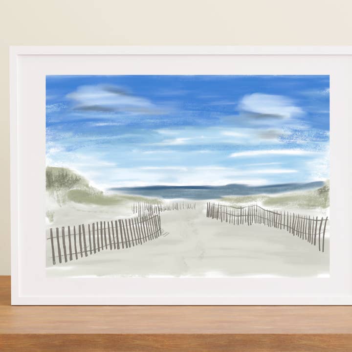 Promenade Plage pour la vente par Tiny Ink Boston