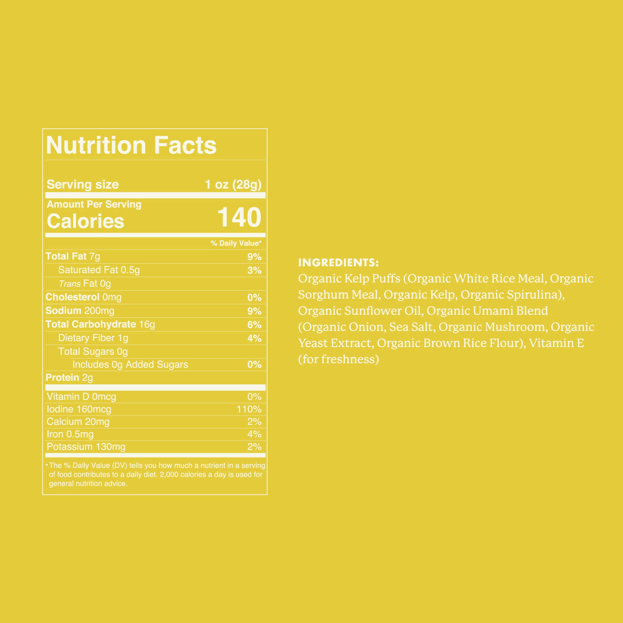 Seacharrones - Vente Encas soufflé - Snack au varech Seacharrones - Umami1