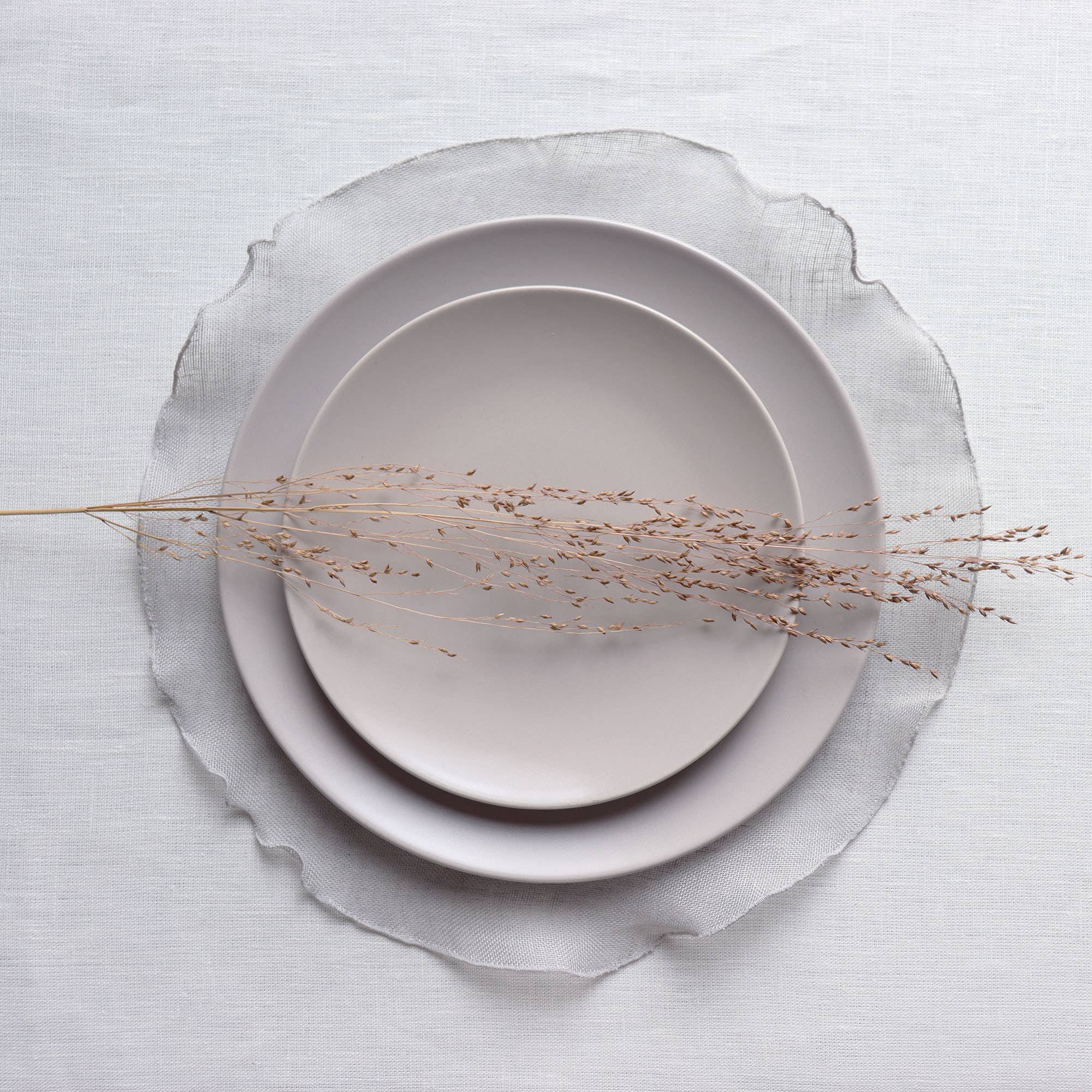 Giardino Segreto - Vendita all'ingrosso Tovagliette - Sottopiatto tovagliette rotonde in puro lino GARZA6