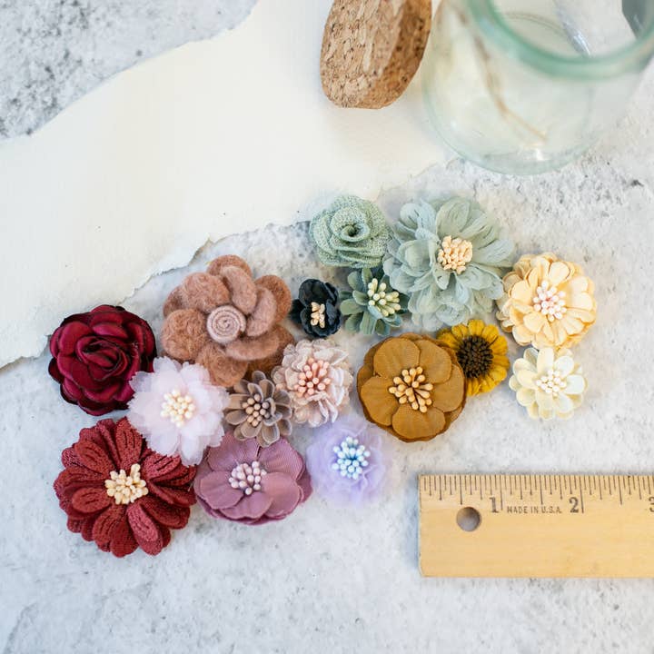 Indy Supply Co - Wholesale Craft Supplies - Miniature 3D Fabric Flower Craft Kit5