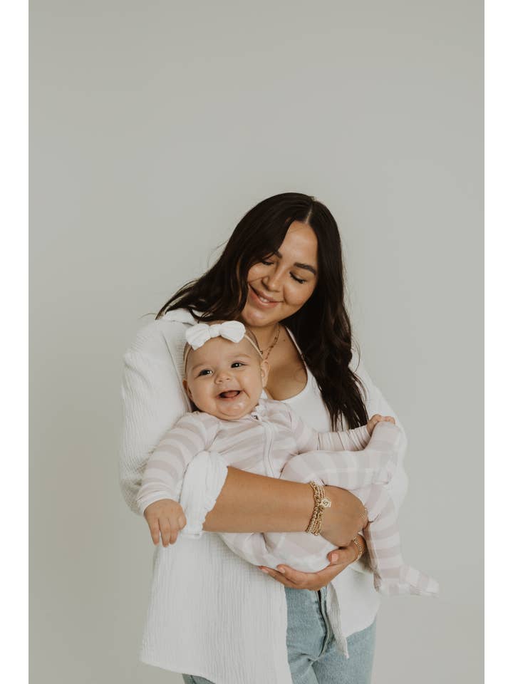 Charlie Lou Baby - Wholesale Jumpsuit - Baby - Striped | Bamboo Footie1