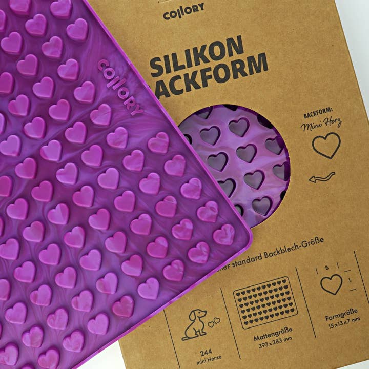 Collory – snacks e guloseimas - Cão por atacado – Tapetes de silicone para assar em formato de coração (mini e médio)38