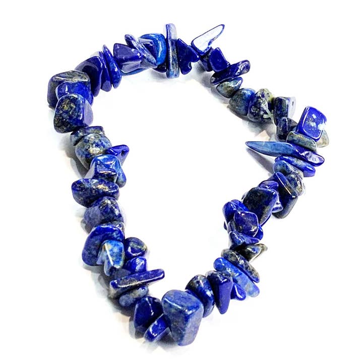 Lapis Lazuli Gem Chip Bracelet for wholesale by Geofossils