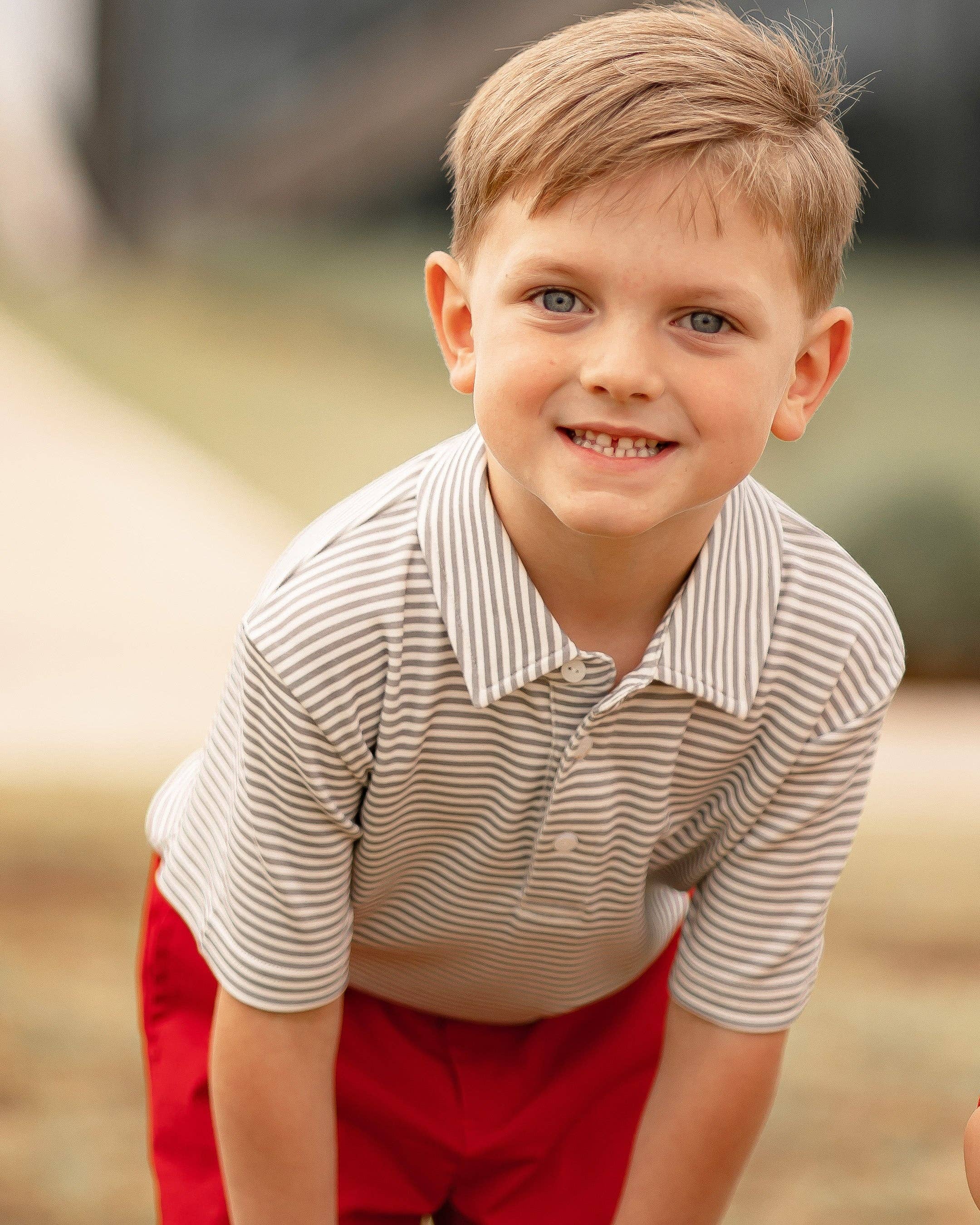 The Yellow Lamb - Wholesale T-Shirt - Kids - Patrick Shirt: Greers Ferry Gray Stripe1