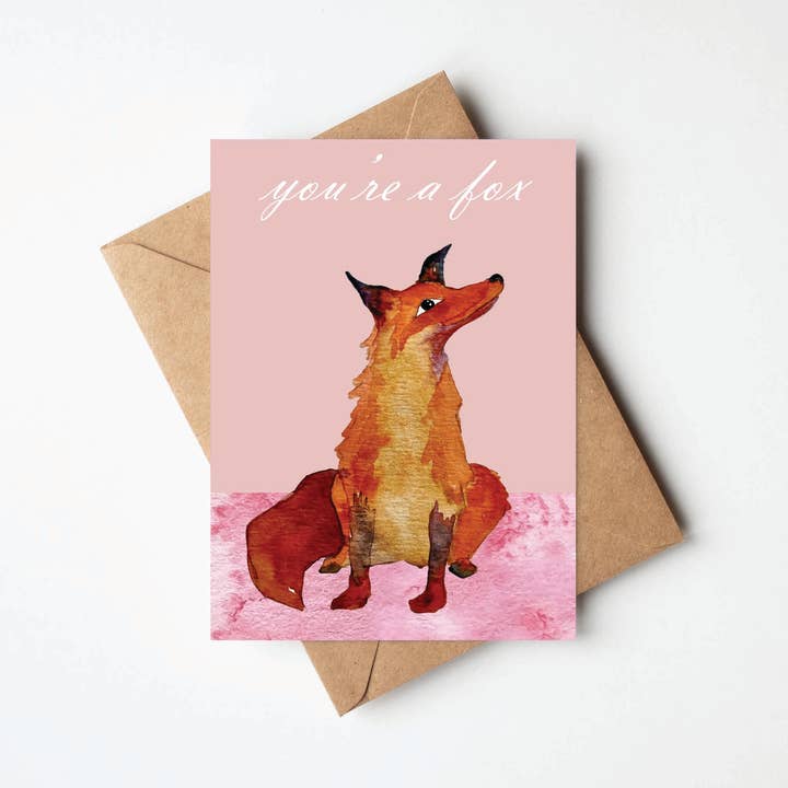 Greeting Card - You're a Fox for wholesale by Bosa Art Co