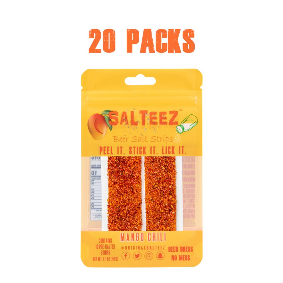 Salteez - Wholesale Drink Topper - Salteez Beer Salt Strips - 20 pack case4