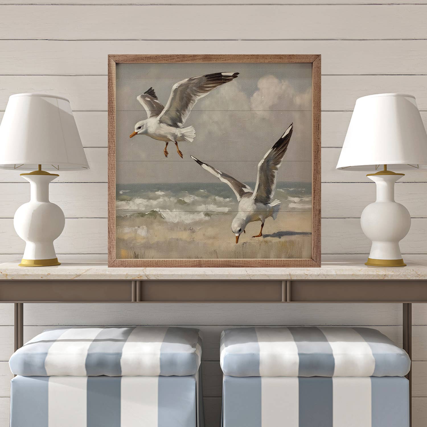 Kendrick Home - Wholesale Wood Wall Art - Gulls In Flight1