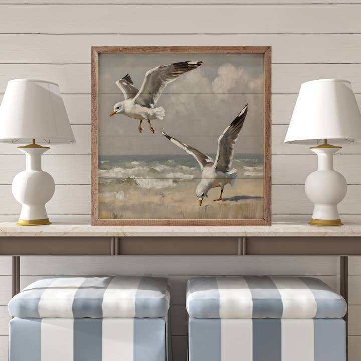 Kendrick Home - Wholesale Wood Wall Art - Gulls In Flight1