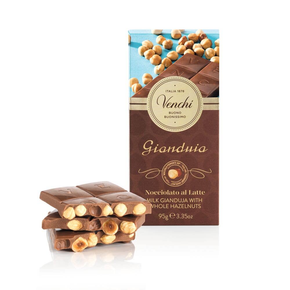 Venchi - Wholesale Chocolate Bar - Gianduja Milk Chocolate Bar with Hazelnuts - Italian Gourmet1