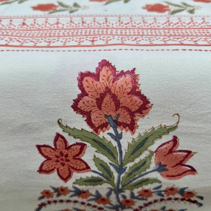 House of Mulmul LLC - Wholesale Tablecloth - Block Print Cotton Table Cloth (6-Seater and 8-seater) #D563