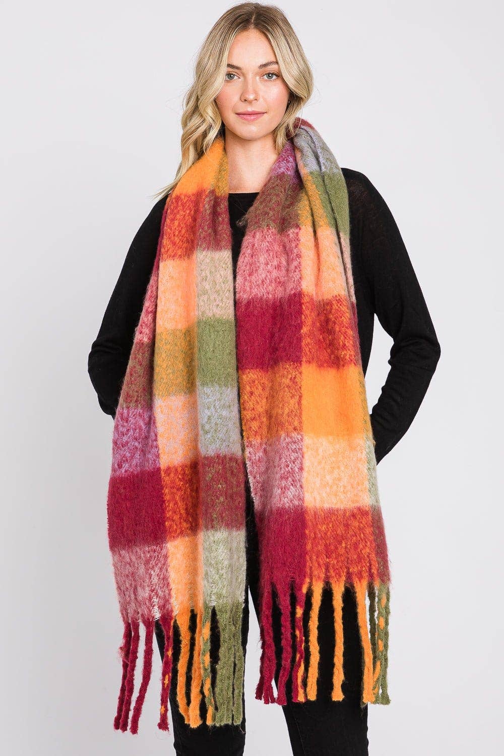 MiMi Wholesale - Wholesale Scarf - Women's - MS0310 Blake Multi Color Plaid Scarf16