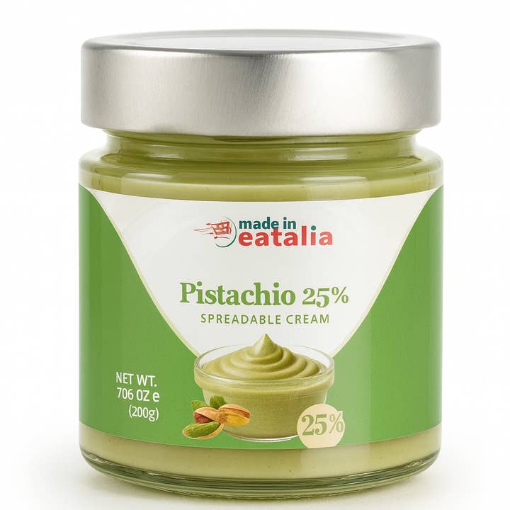 Made in Eatalia Pistachio Cream – Smooth & Sweet Italian Spread (190g) for wholesale by Made in eatalia