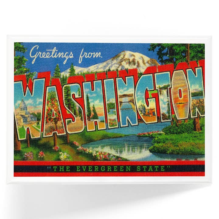 MAGNET Greetings from Washington Evergreen State for wholesale by Lantern Press