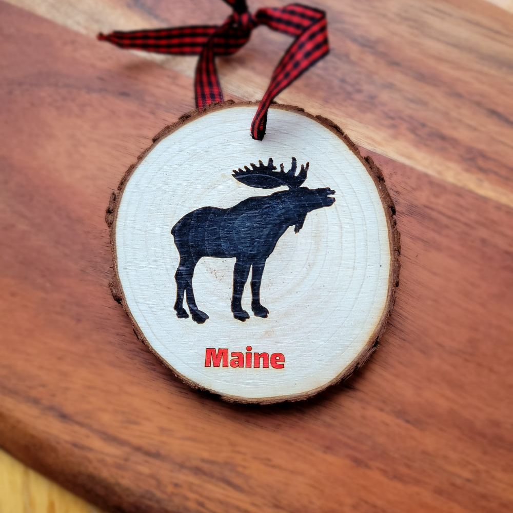 Gem Lounge Jewelry - Vente Objets de décoration - Ornement en bois Moose Maine1