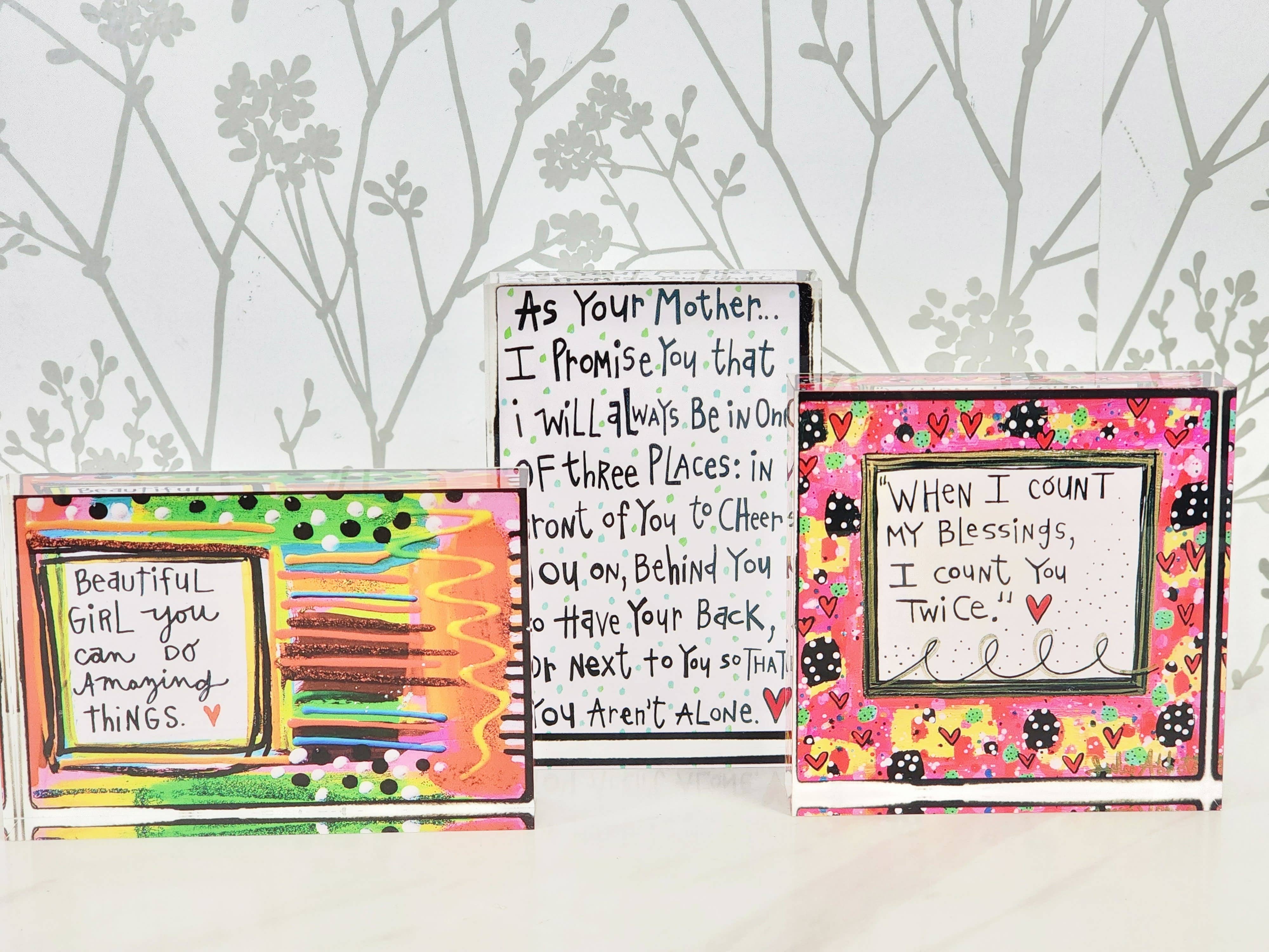 Julie Abbott  Art - Wholesale Art Print - As Your Mother Acrylic Block2