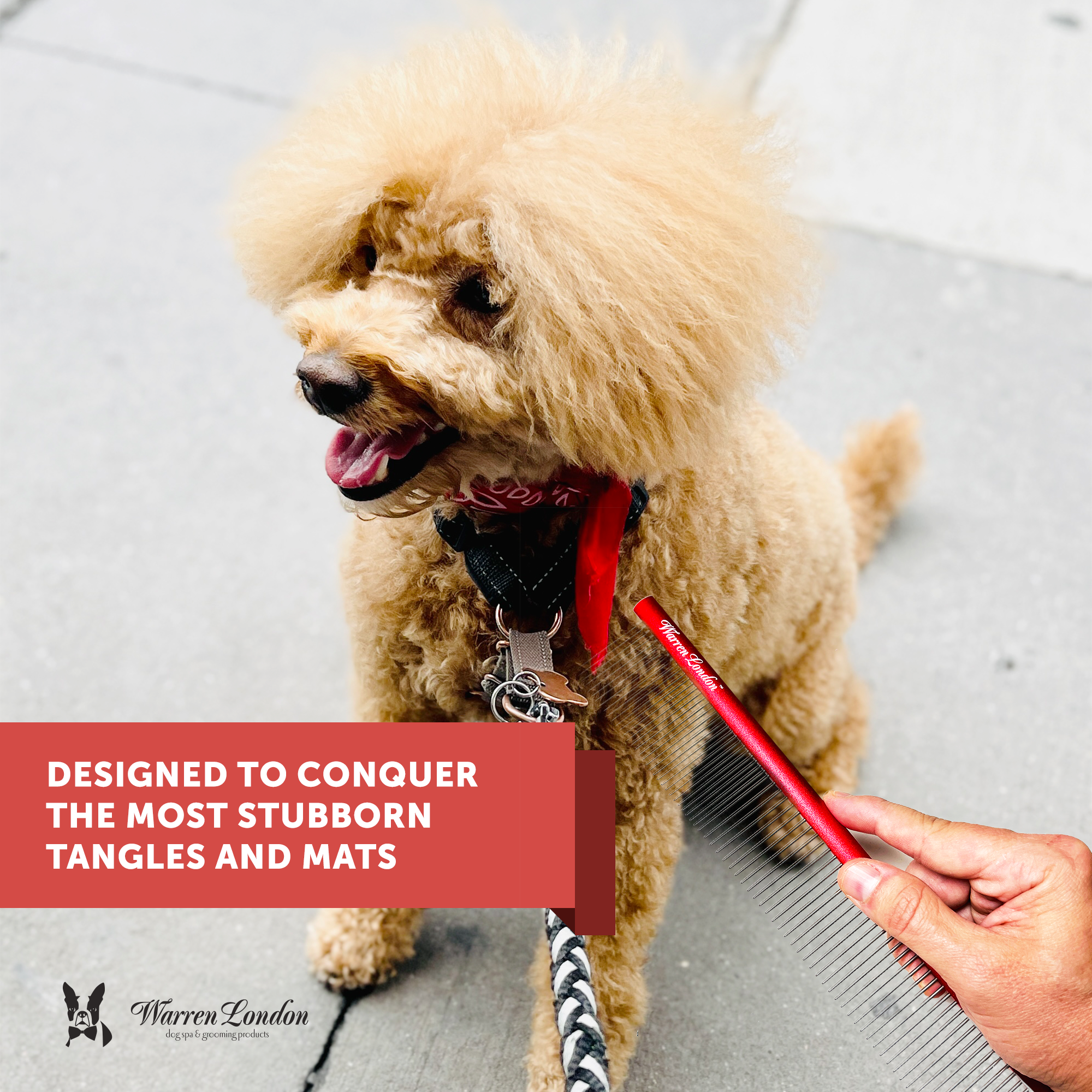 Warren London Dog Products – wholesale Groomingmedel för husdjur – Hund – Urtagningskam för hundar – 25,4 cm stark och hållbar groomingkam8