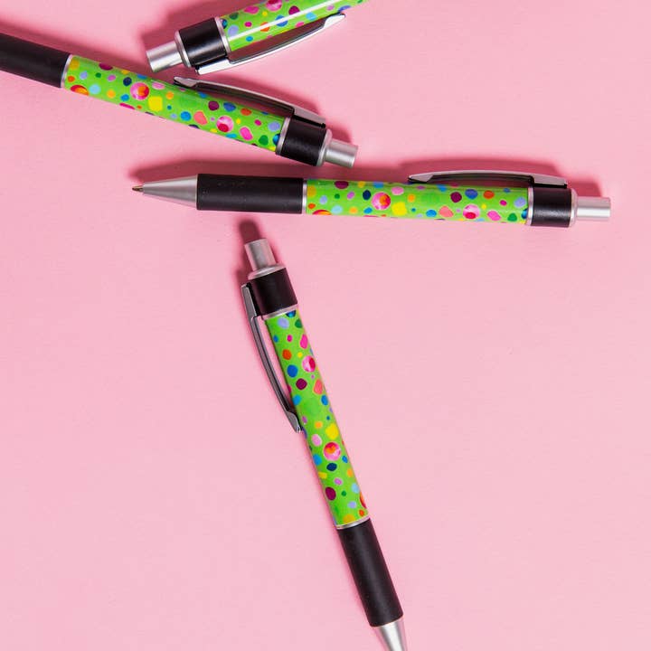 Padtastic Stationery - Wholesale Pen - Green Pebbles Pen2