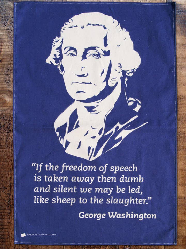George Washington Tea Towel for wholesale by Radical Tea Towel North America
