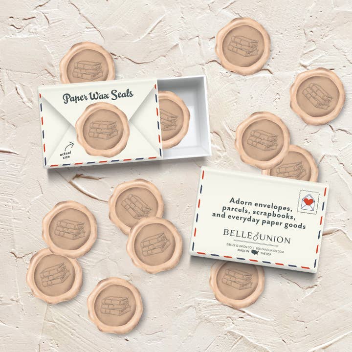 Autocollants de sceau en cire pour livres anciens, ensemble de 12 pour la vente par Belle & Union