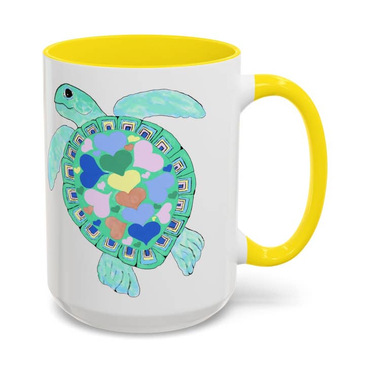 Tazza da caffè con accento tartaruga marina – 11 e 15oz – Perfetta per amanti della spiaggia e appassionati di natura per la vendita all'ingrosso da parte di Blue Cava