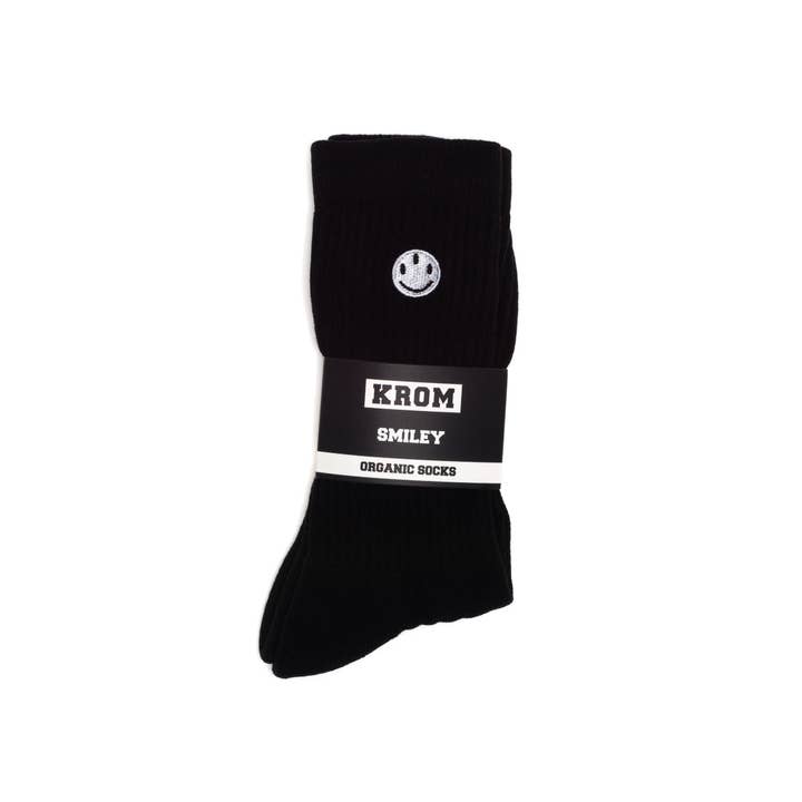 KROM KENDAMA - Wholesale Socks - Unisex - SMILEY SOCKS BLACK3