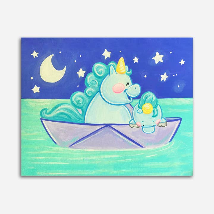 Imprimé de promenade en bateau en papier pour la vente par Sey Studios