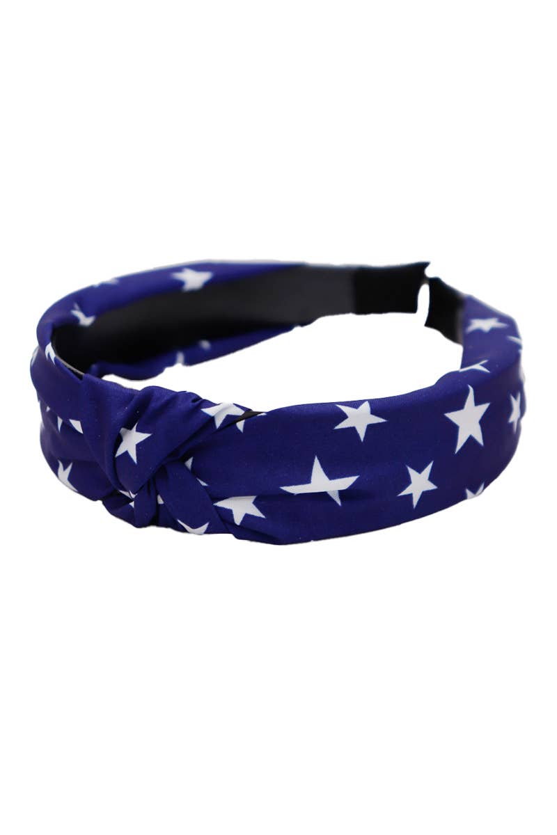 Cap Zone - Wholesale Fashion Headband - Women's - American Flag Twist Knotted Hard Shell Head Band6