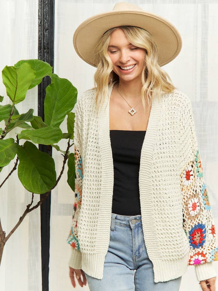 Madelyn - Wholesale Cardigan - Women's - LESW3410 - MULTI PATTERN CARDIGAN18