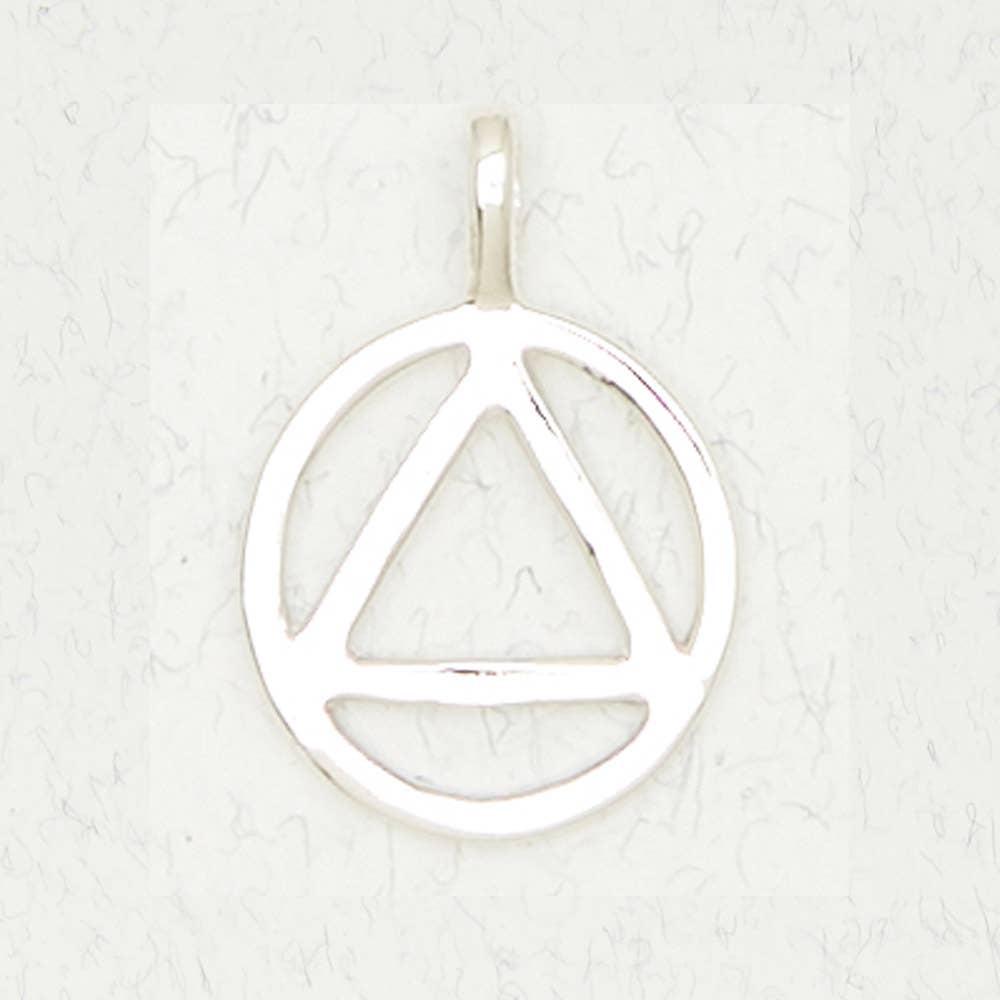Nirvana LLC - Wholesale Individual Charm/Pendant - Sterling Silver Pendant - Sobriety Symbol
